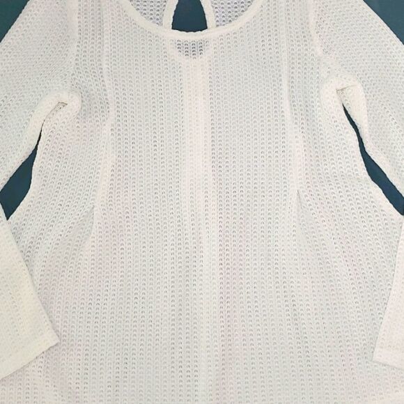 Chelsea &Theodore Tops - Chelsea & Theodore tunic, womens top white, MEDIUM Petite